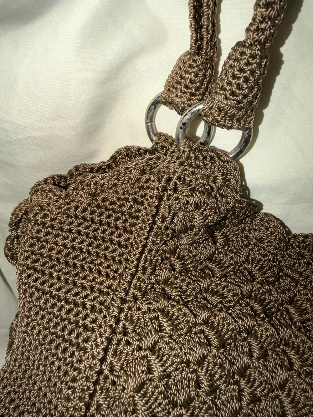 The Sak Brown Crocheted Tote Bag